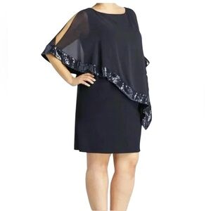 Xscape Formal Plus Size Navy Blue Dress Sz 22W